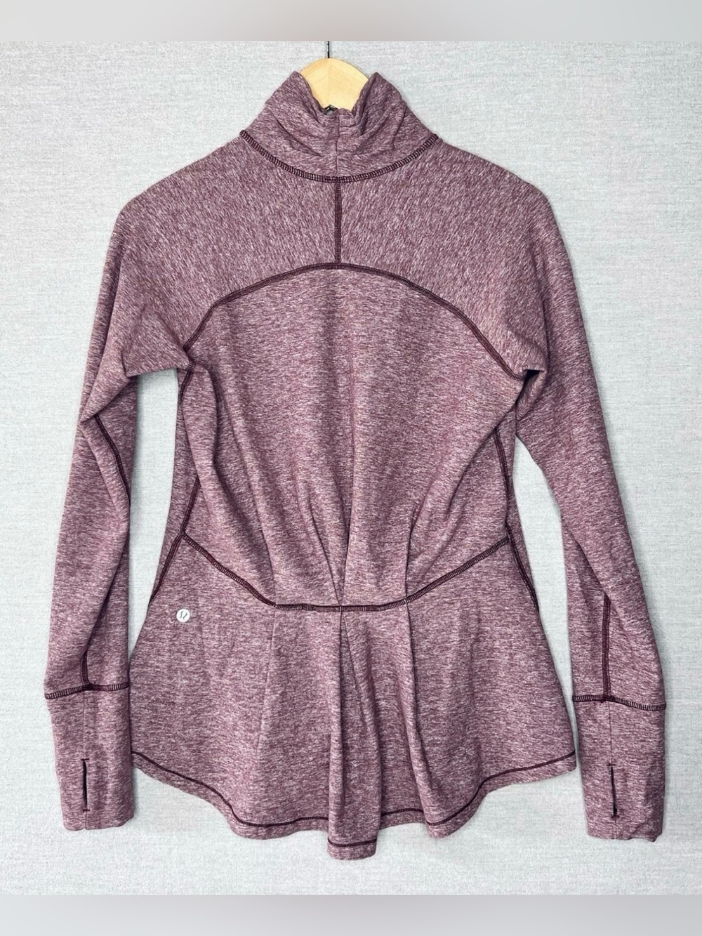 lululemon athletica Heather Mauve Funnel Neck Long-Sleeve Top